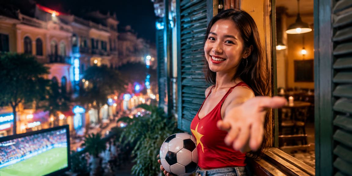 Người Hà Nội xem bóng đá và nhận ưu đãi hoàn tiền cá cược tại quán cà phê buổi tối