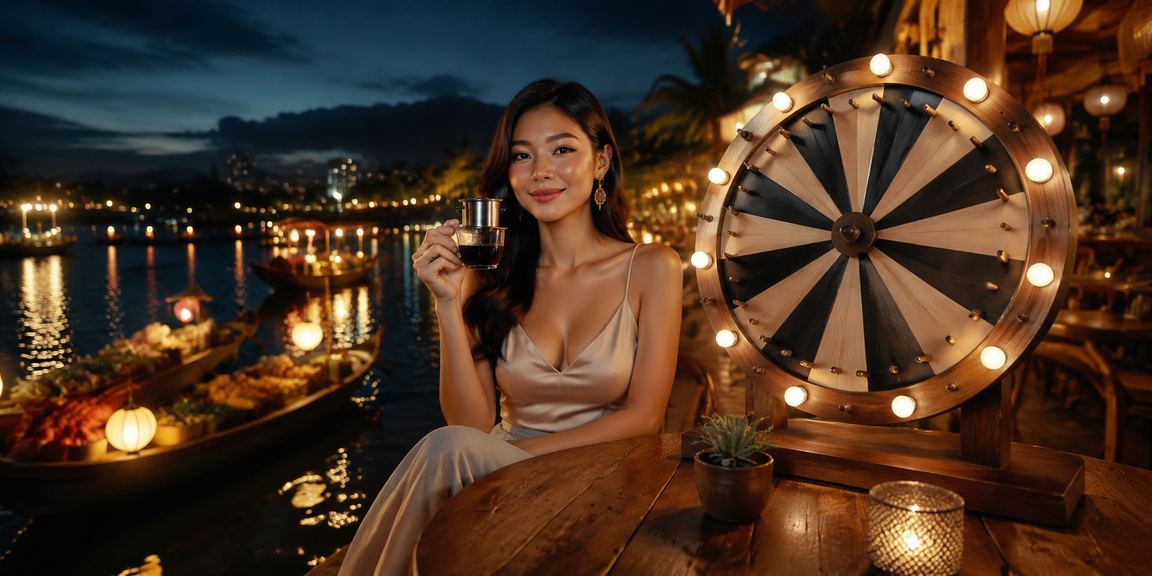Người dùng Nha Trang tham gia rút thăm may mắn và game trực tuyến tại quán cà phê